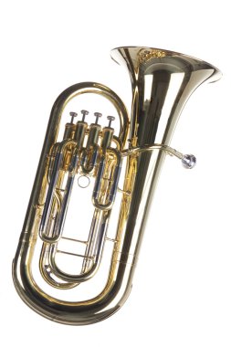 Tuba Euphonium Isolated on White clipart