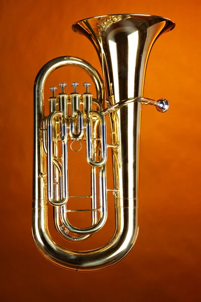 Kompletny tuba eufonii na białym tle — Zdjęcie stockowe