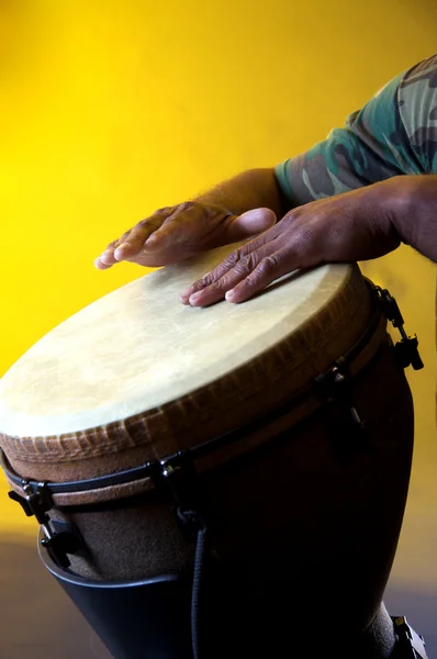 African Djembe With Hands — Stock Photo, Image