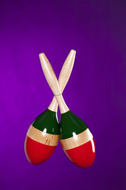 Maracas Isolated on Purple clipart