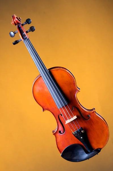 Complete Violin Viola on Gold — Stock Photo, Image
