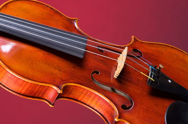 Violin Viola Isolated on Red — Stock Photo, Image