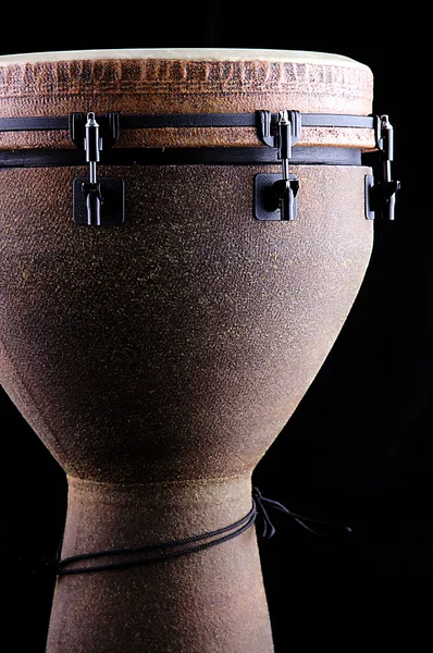 Африканський великий Конг барабана ізольовані чорний — стокове фото