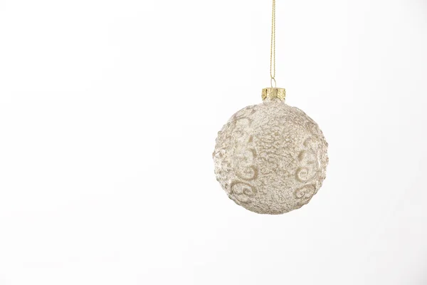 White Christmas Ornament Isolated — Stock Photo, Image