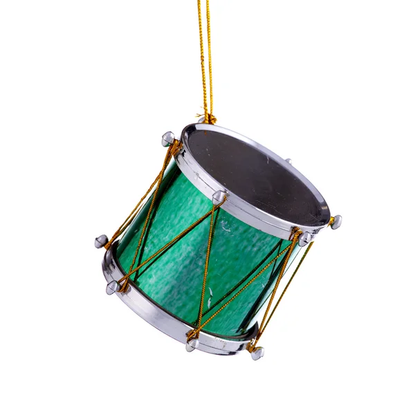 Green Christmas Drum Ornament — Stock Photo, Image