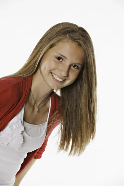 Teenager-Mädchen lächelt alle — Stockfoto