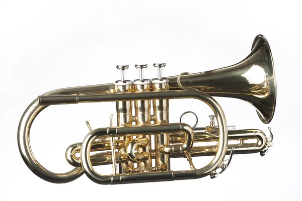 Cornet trompette isolée sur blanc — Photo