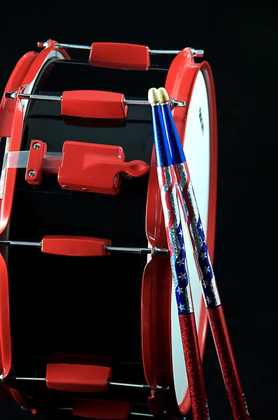 Vermelho e preto Snare Drum — Fotografia de Stock