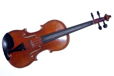 Violin Viola Antique Isolated On White clipart