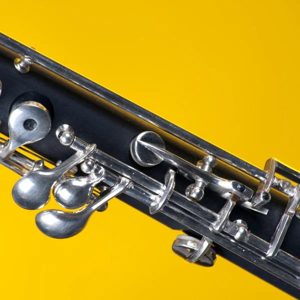 Oboe Isolated On Yellow — Stock Photo, Image
