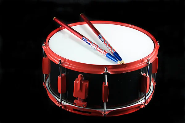 Red and Black Snare Drum — Stock Photo, Image