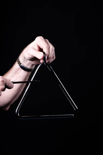 블랙에 고립 된 삼각형 — 스톡 사진