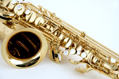 Saxophone Isolated On White clipart