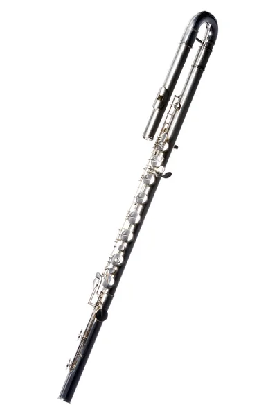 Flauta baixo isolado em fundo branco — Fotografia de Stock