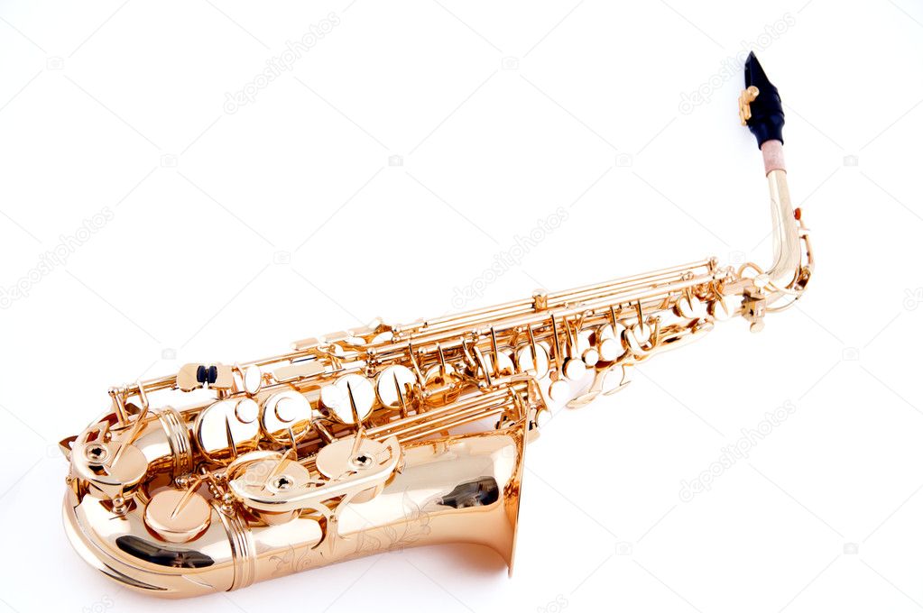 Saxophone Isolated on White