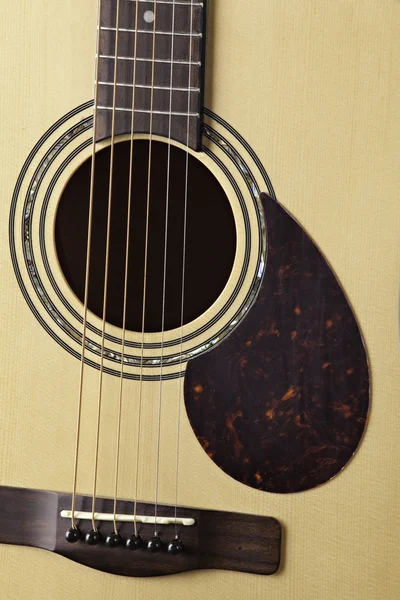 Gitarr akustisk kroppen närbild — Stockfoto