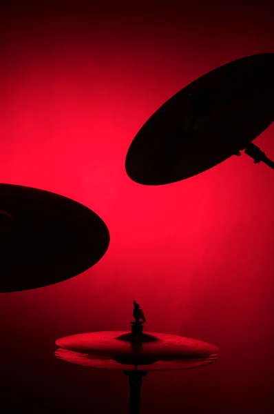 Cymbal Set In Silhouette — Stock Photo, Image