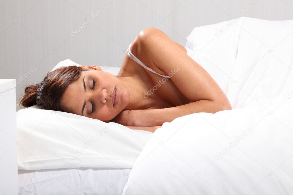 Woman having sweet dreams