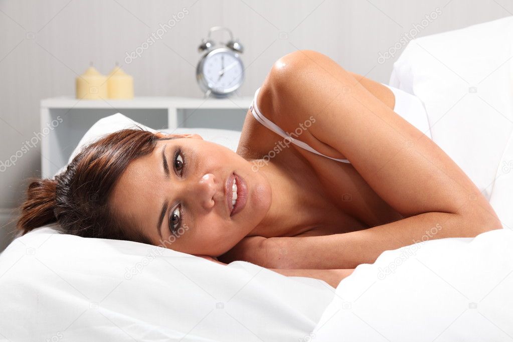 Woman ready for beauty sleep
