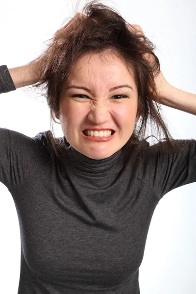 Frustration from young woman — Stock Photo, Image