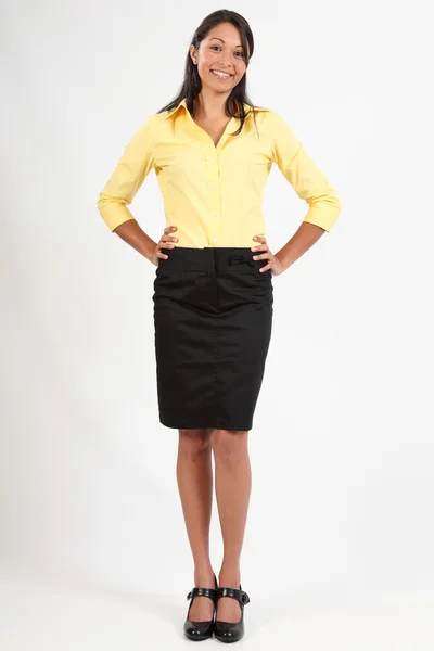 Business woman in blouse and skirt — Stock Photo, Image