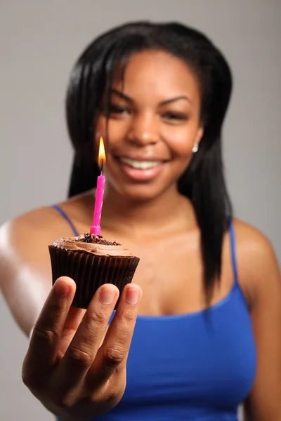 Nur für Sie eine Party-Torte mit Kerze — Stockfoto