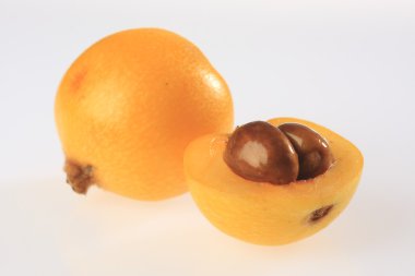 Loquat fruit with seed clipart