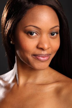 Stunningly beautiful black woman clipart