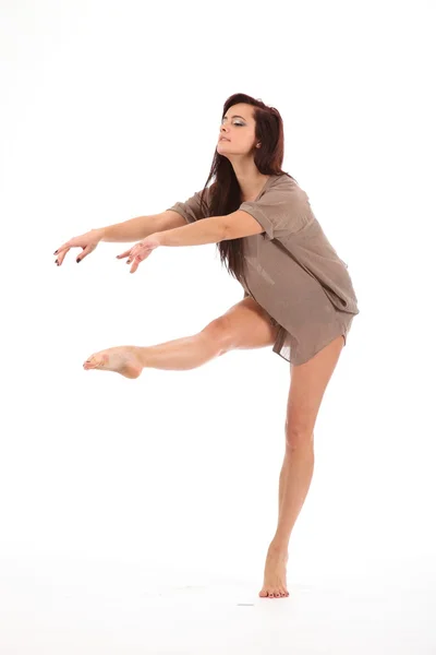 Bella donna in movimento danza — Foto Stock