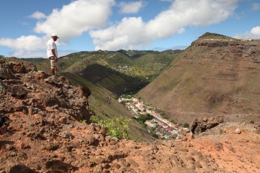 Walking the hills of St Helena clipart