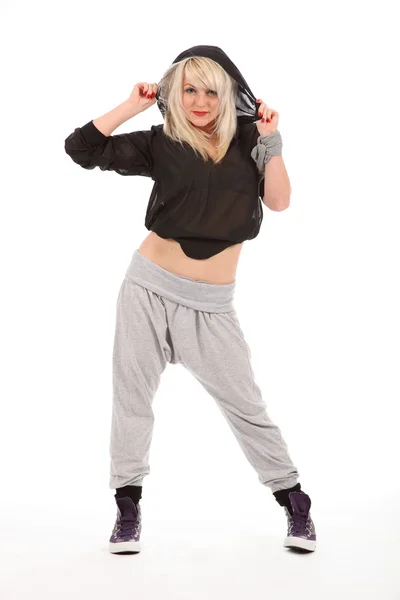 Young urban dancer with hood — Stock Photo, Image