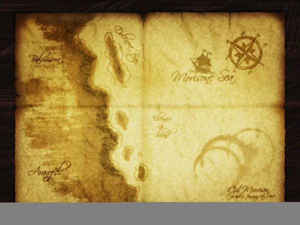 stock image Schatzkarte Treasure Island Map