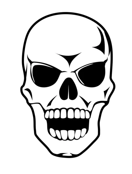 Crâne de bande dessinée — Image vectorielle