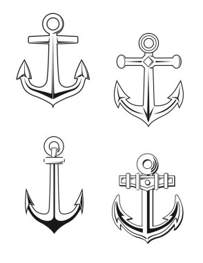 Anchors set clipart