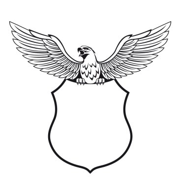 Heraldry shield with eagle