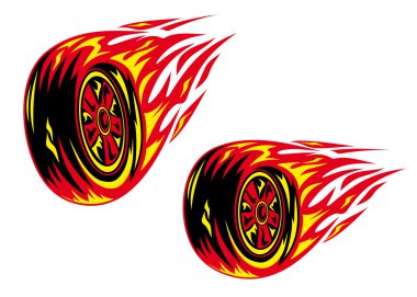 Burning wheel clipart