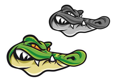 Cartoon crocodile mascot clipart