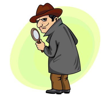 Detective man clipart