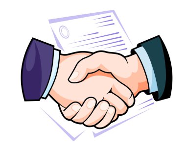 Partnership handshake clipart