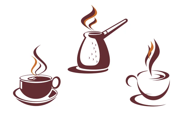 Simboli caffè — Vettoriale Stock