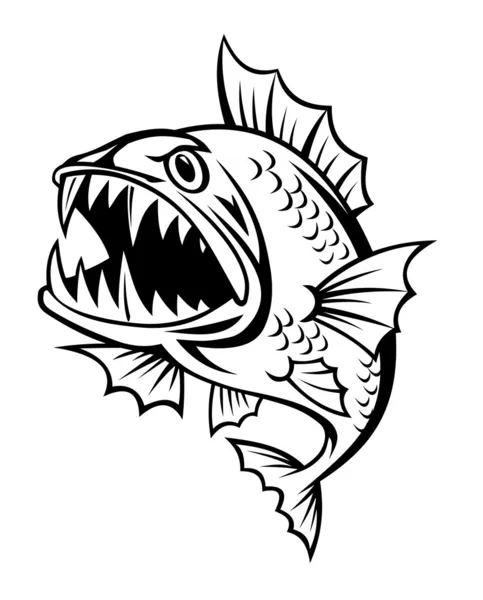 Rozzlobený ryba — Stockový vektor