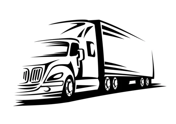 Bewegende vrachtwagen — Stockvector