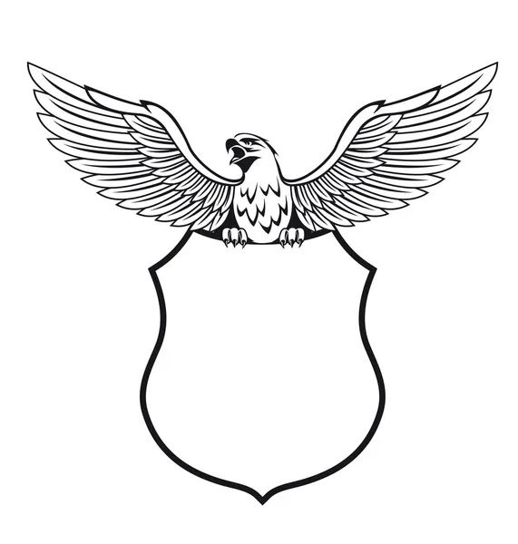 Escudo heráldico con águila — Vector de stock