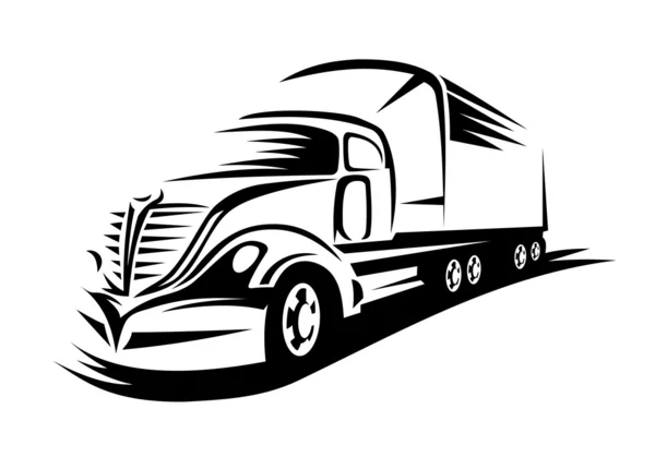 Grande camion di consegna — Vettoriale Stock
