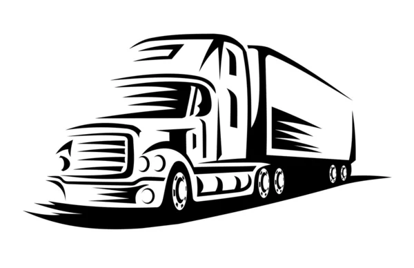 Camion in movimento — Vettoriale Stock