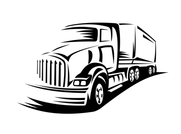 Bewegende vrachtwagen — Stockvector