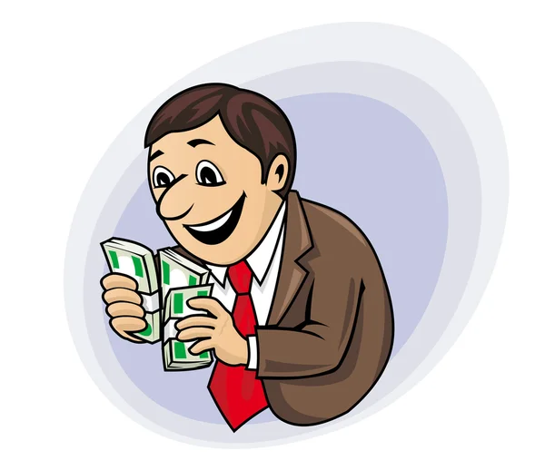 Επιχειρηματίας με χρήματα — Διανυσματικό Αρχείο