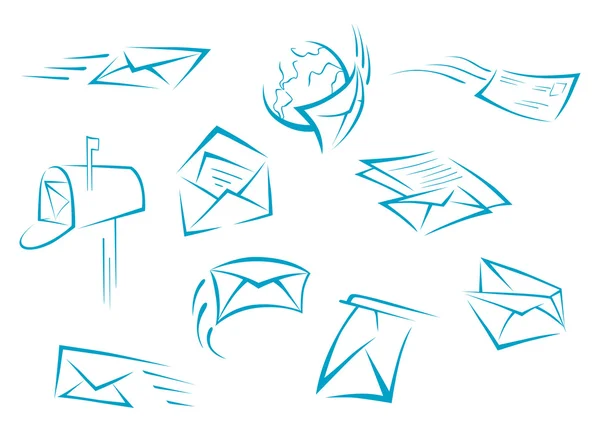 封筒とメールの記号 — ストックベクタ