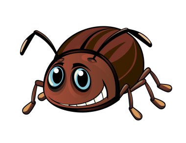 Funny beetle clipart