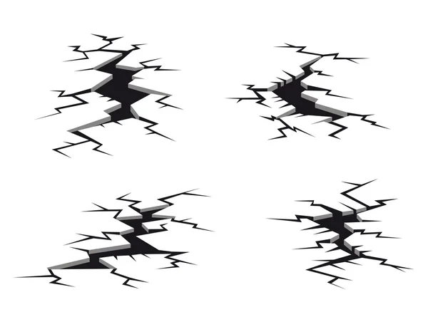 Fissures et fissures — Image vectorielle